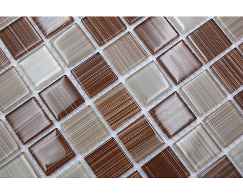 Glasmozaïek CM 4290 30,2x32,7 cm beige/bruin