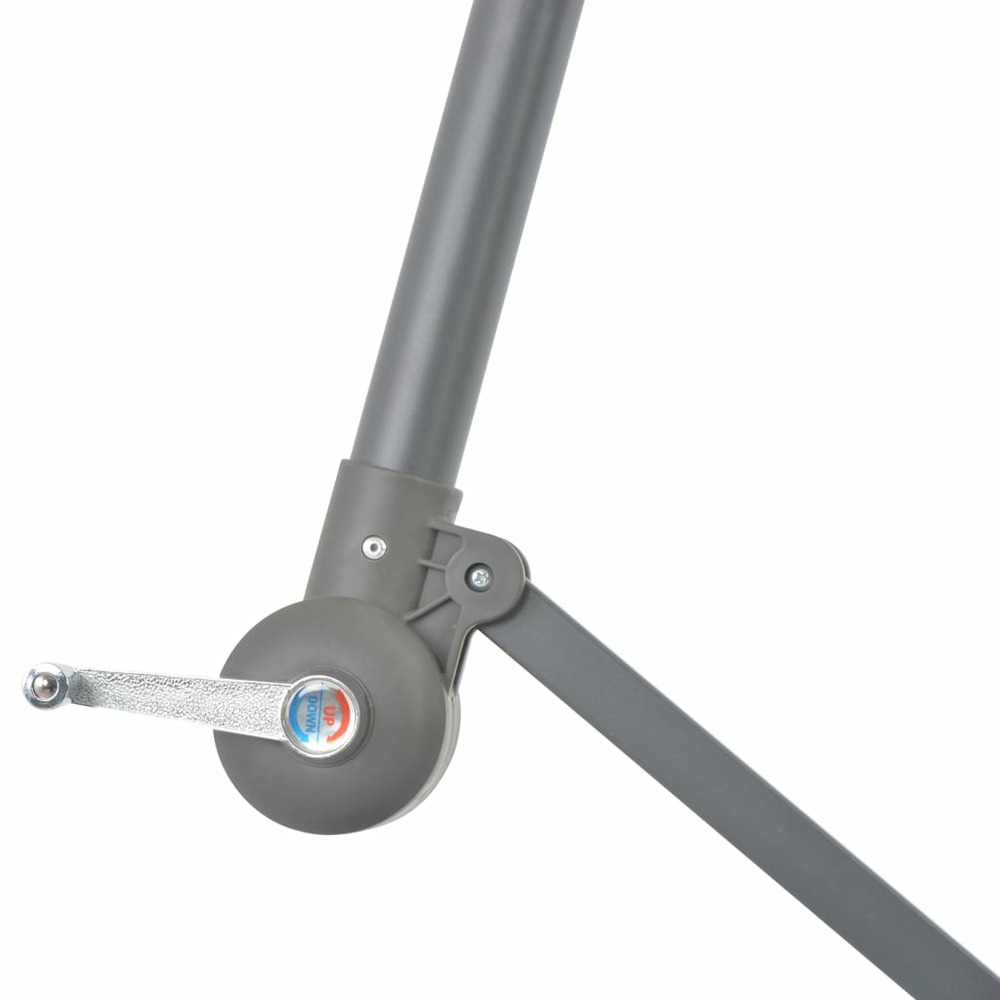 Parasol meuble de jardin en porte-à-faux avec poteau en aluminium 300 cm taupe