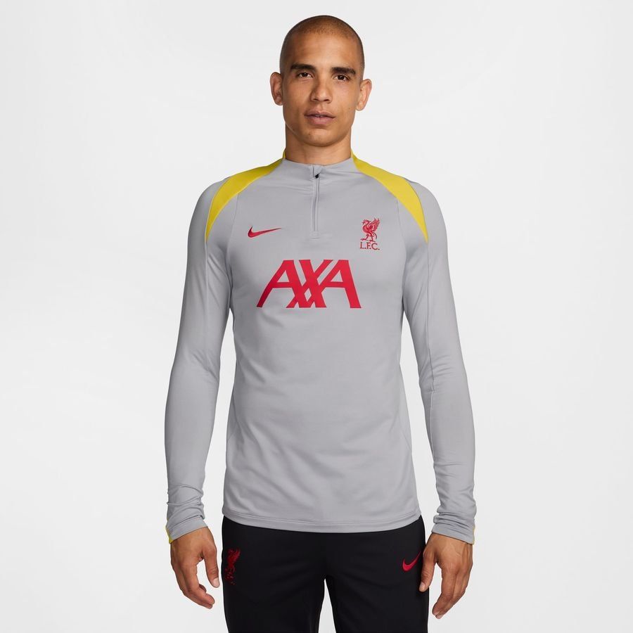 Liverpool Maillot d'Entraînement Dri-FIT Strike Drill 3ème - Gris/Jaune/Rouge