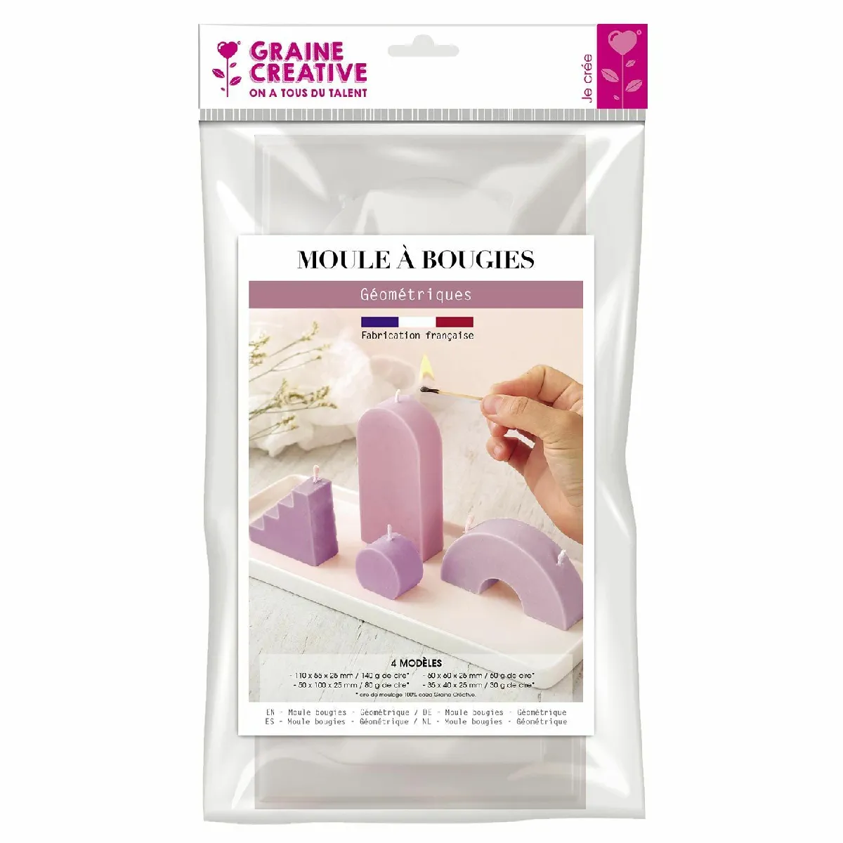 Graines Créatives Moule à Bougie Géométrique