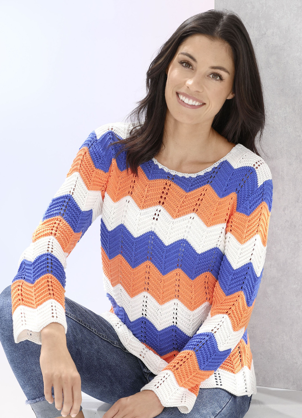 Pullover mit Zackenringeln