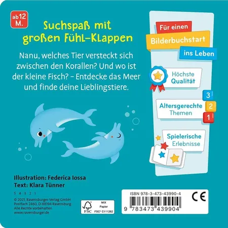 Ravensburger Wo bist du, kleiner Fisch? Mit großen Fühlklappen