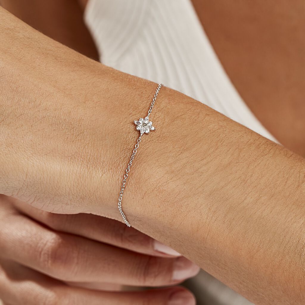 Bracelet Eclat Argent Blanc Oxyde De Zirconium