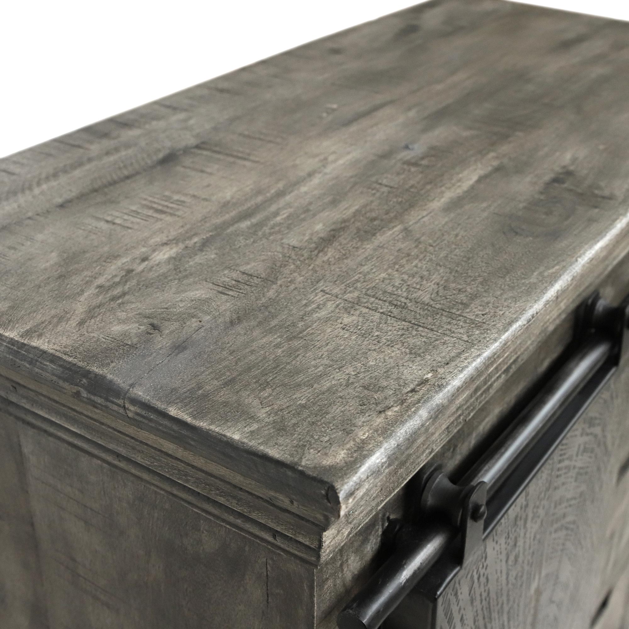 Sideboard 'Puri', anthrazit, H 90 cm, B 85 cm, L 40 cm von fischer's lagerhaus