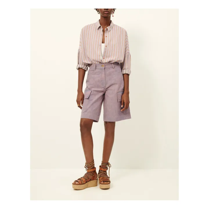 Sessùn Chemise Ample Botan Rayures | Violet