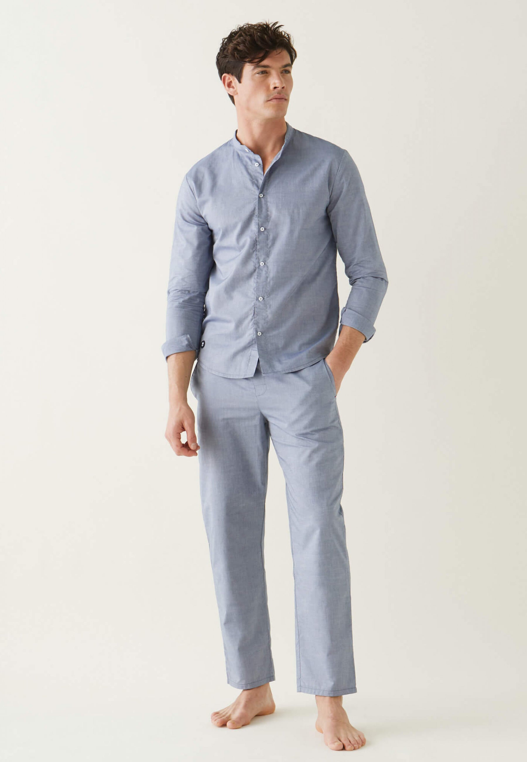 Bas de pyjama en chambray-Tim Chambray