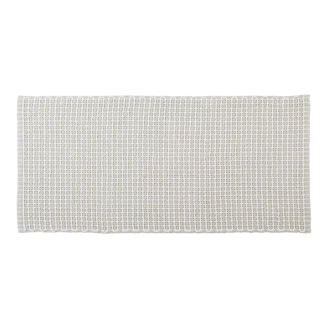 Tapis de salon coton (50 x 120 cm) Mimetisme Blanc et ivoire