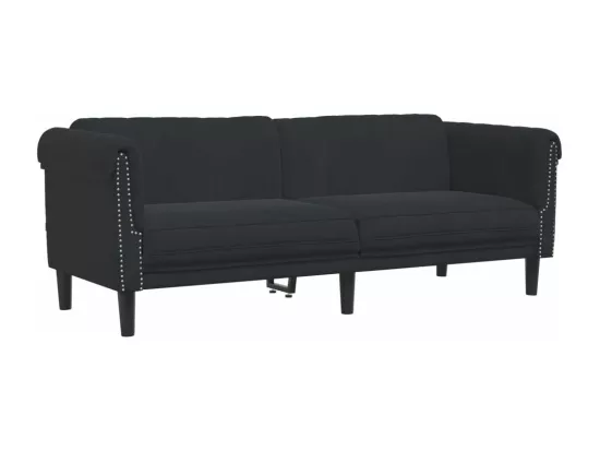 Ensemble de canapés 3 pièces noir velours