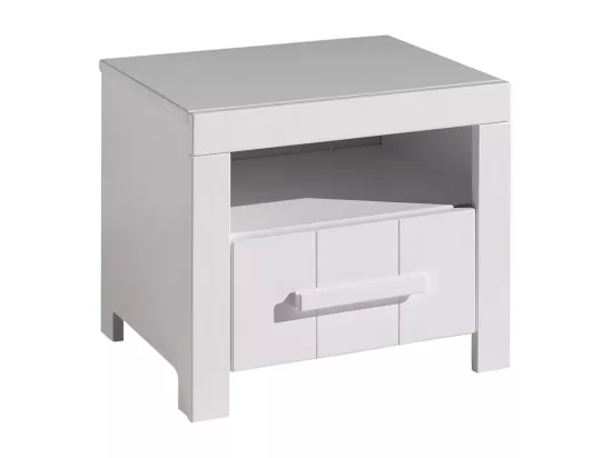 GASTON - Lit 90x200cm + Chevet + Armoire 3 Portes + Bureau