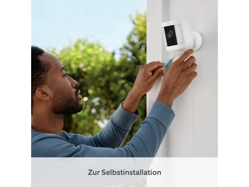 Ring Spotlight Cam Plus Plug-In - Netværksovervågningskamera - udendørs - vejrfast - farve (Dag/nat) - 1080p - audio - trådløs - WiFi