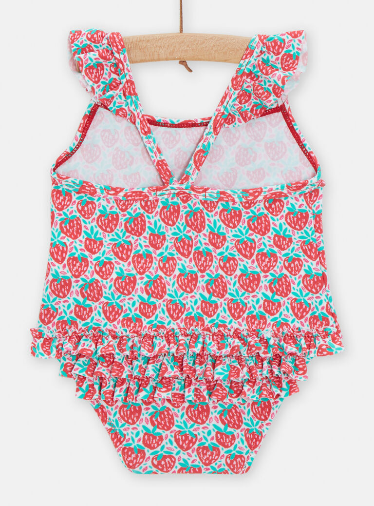 Maillot de bain 1 pièce imprimé fraises pour bébé fille