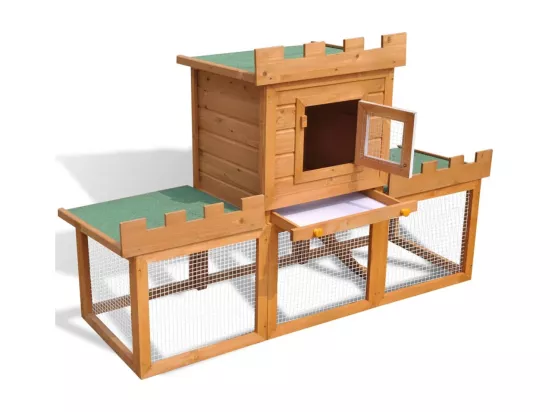 Clapier large d'extérieur avec 1 seule maison