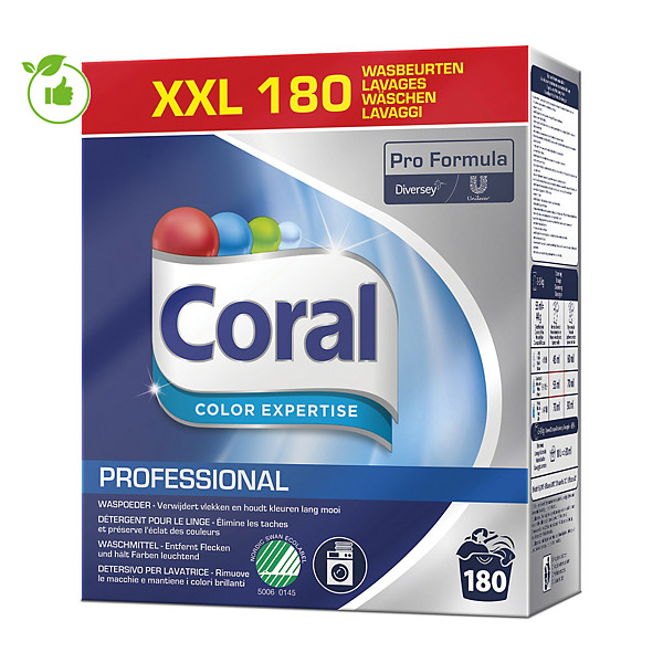 Lessive en poudre Coral pro Formula 8 kg 180 doses