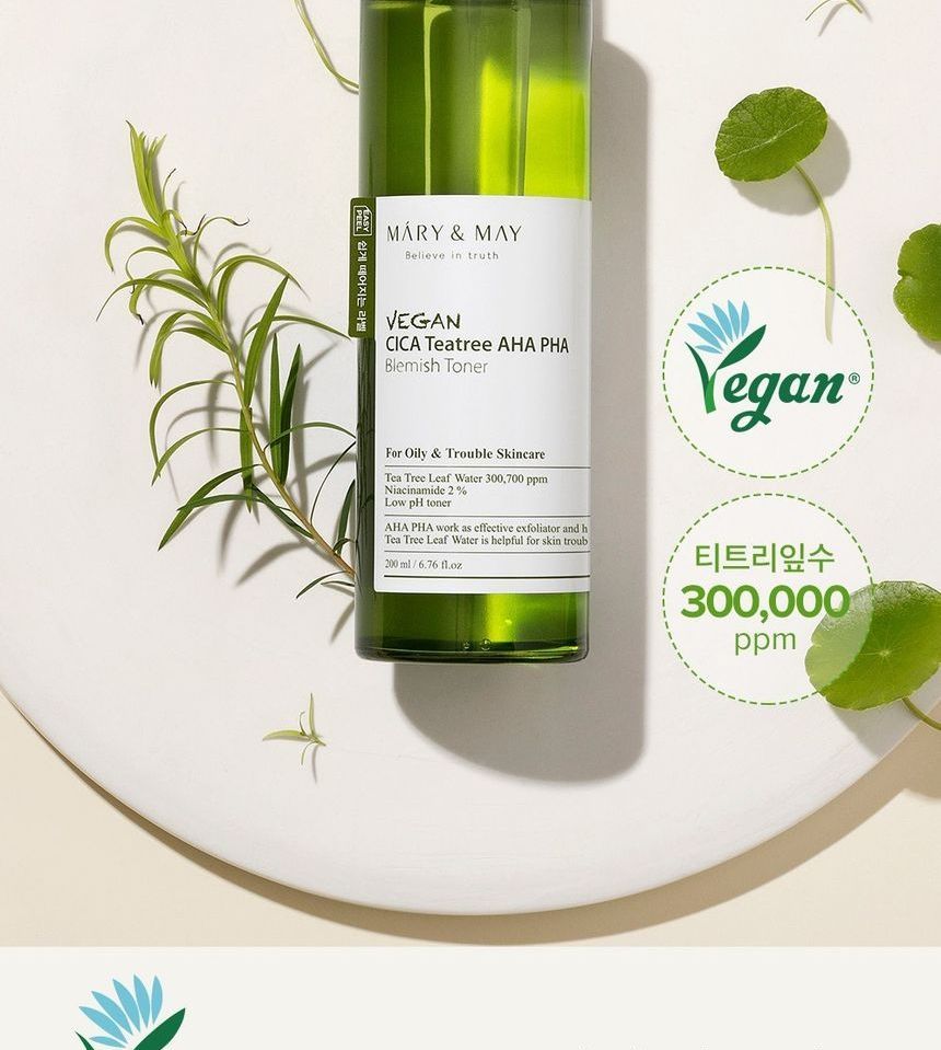 Mary&May - Veganistische Cica Teatree AHA PHA Blemish Toner Mini