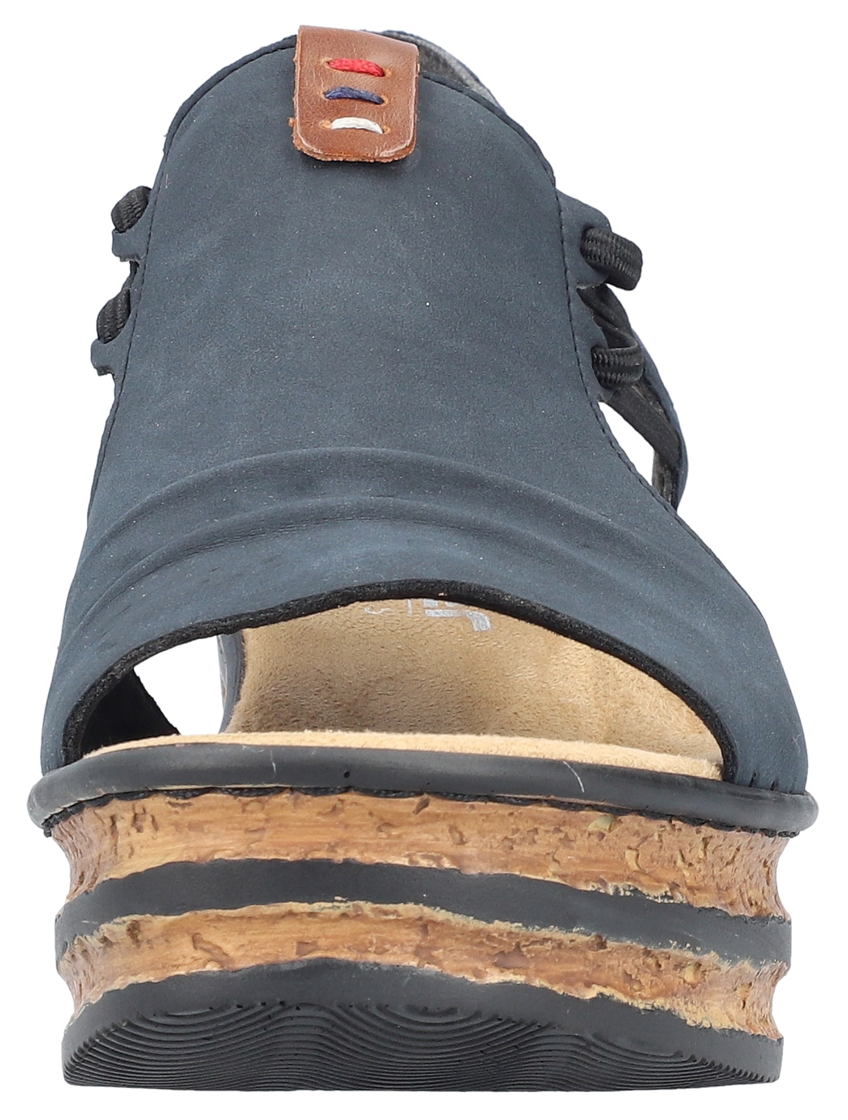 Rieker Keilsandalette  , Sommerschuh, Sandale, Keilabsatz, mit seitlichen Stretchbändern