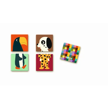 Djeco Lernspiele: Memo Animo-puzzle