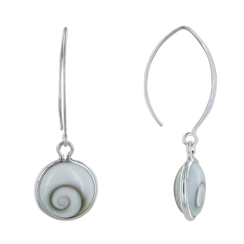 Boucles d'Oreilles Argent Grand Oeil de Sainte Lucie Rond