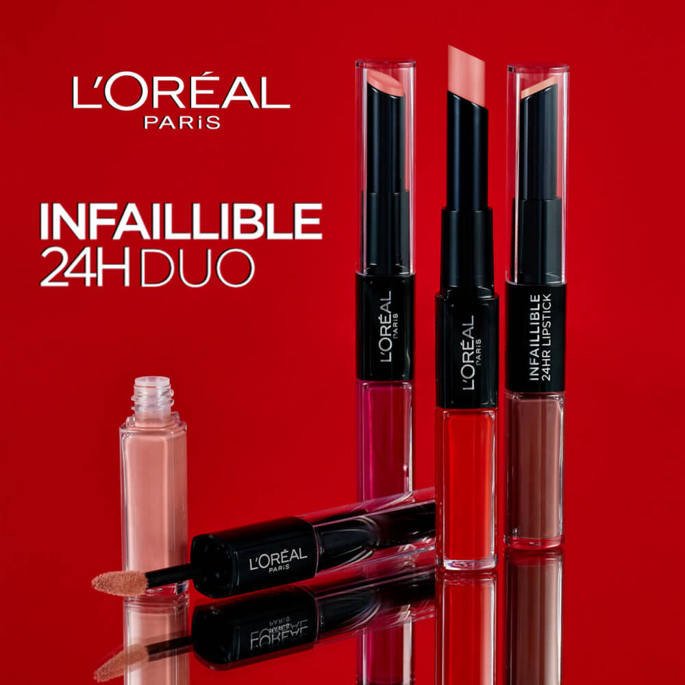 Rouge à lèvres longue tenue Infaillible 24H Duo L'Oréal Paris