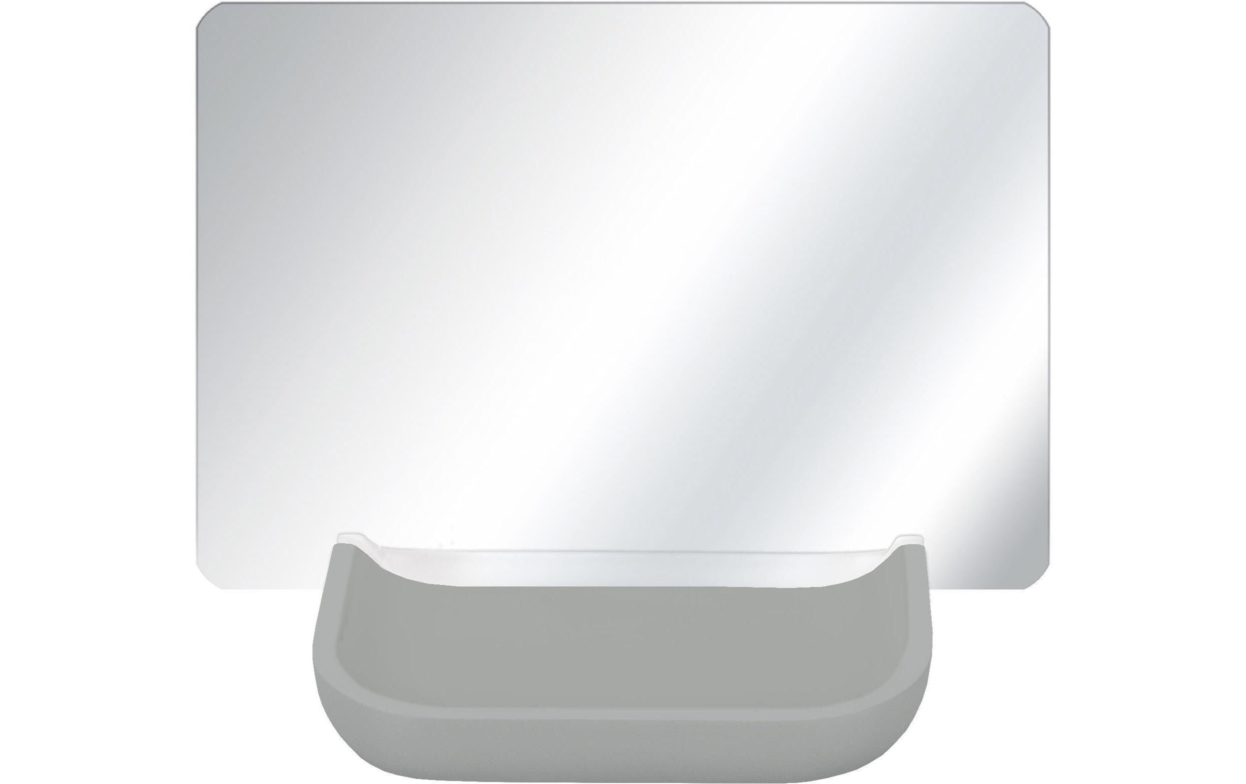 Kosmetikspiegel Tray GrauSpiegel mit Ablage