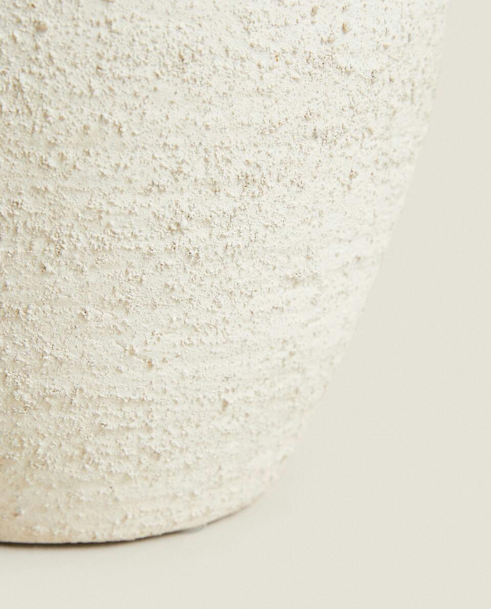 VASO DE CERÂMICA COM EFEITO RÚSTICO