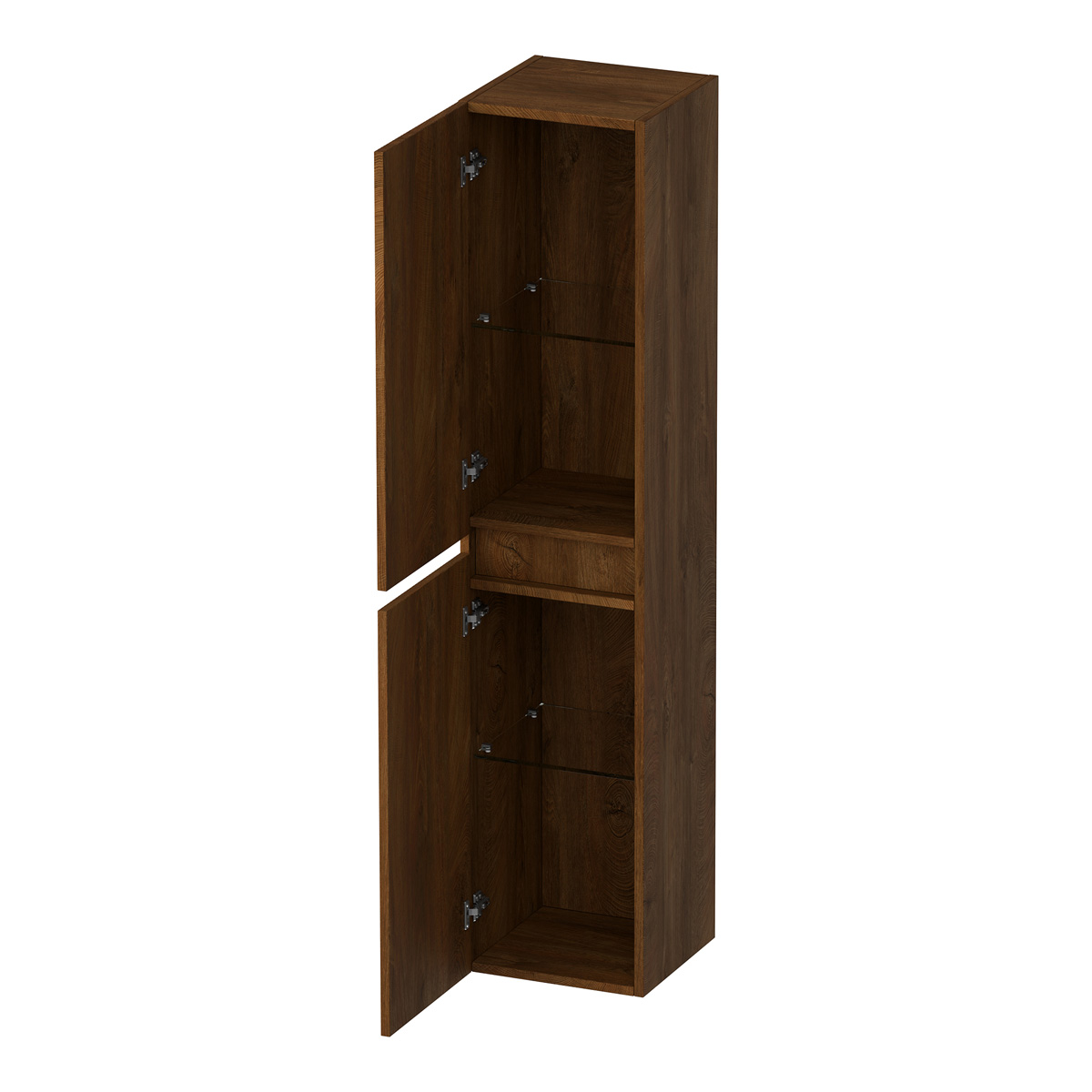 Brauer Joy Wavy hoge kast ribbelfront 160cm forest cacao