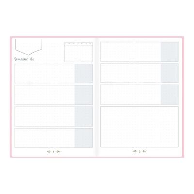 Agenda perpétuel Life Journal Infinite - 15 x 21 cm - rose poudré - Quo Vadis