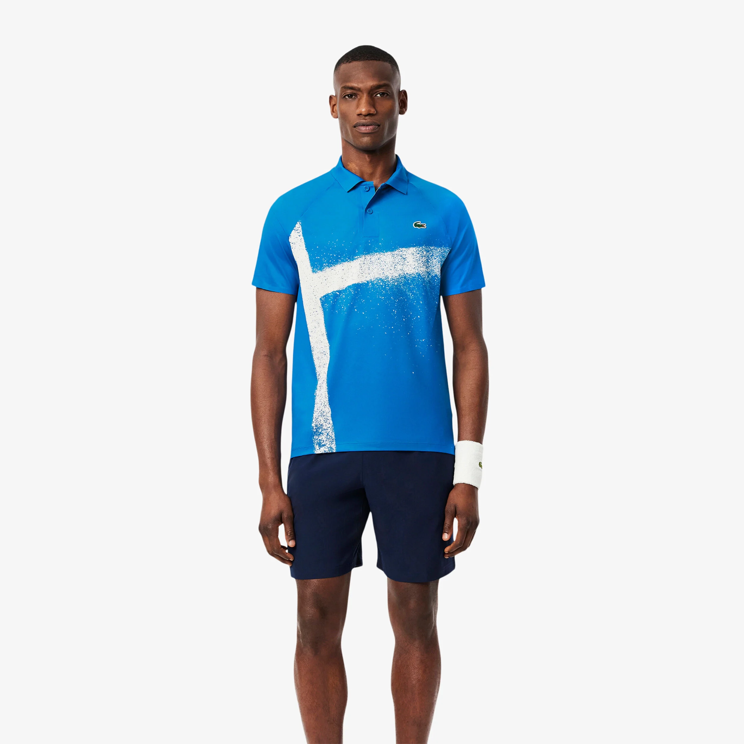 Lacoste Djokovic Polo Hommes - Bleu , Blanc