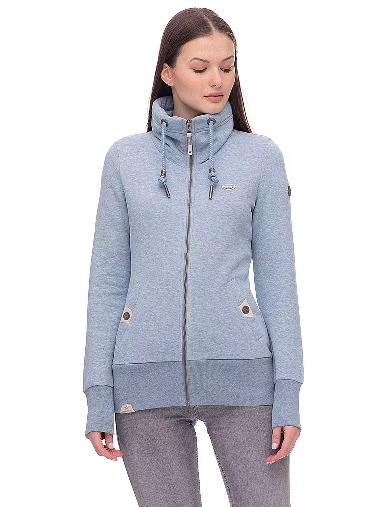 RAGWEAR Sweatjacke RYLIE hellblau