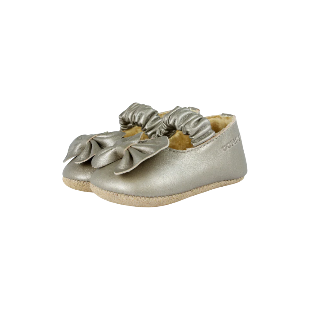 Neni Ballerinas | Champagne Metallic Leather