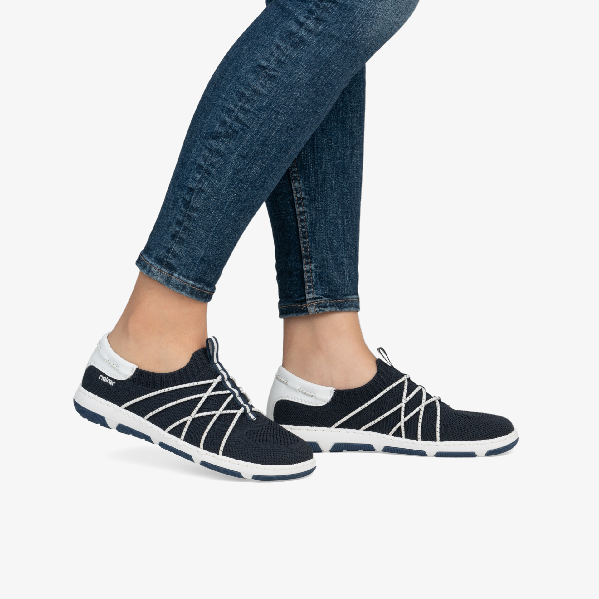 rieker Damen Slip On blau