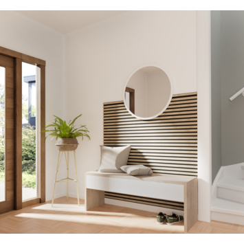 Lattenwand Decowall Acoustic licht eiken 260x30cm,2 stuks (1.56m2)