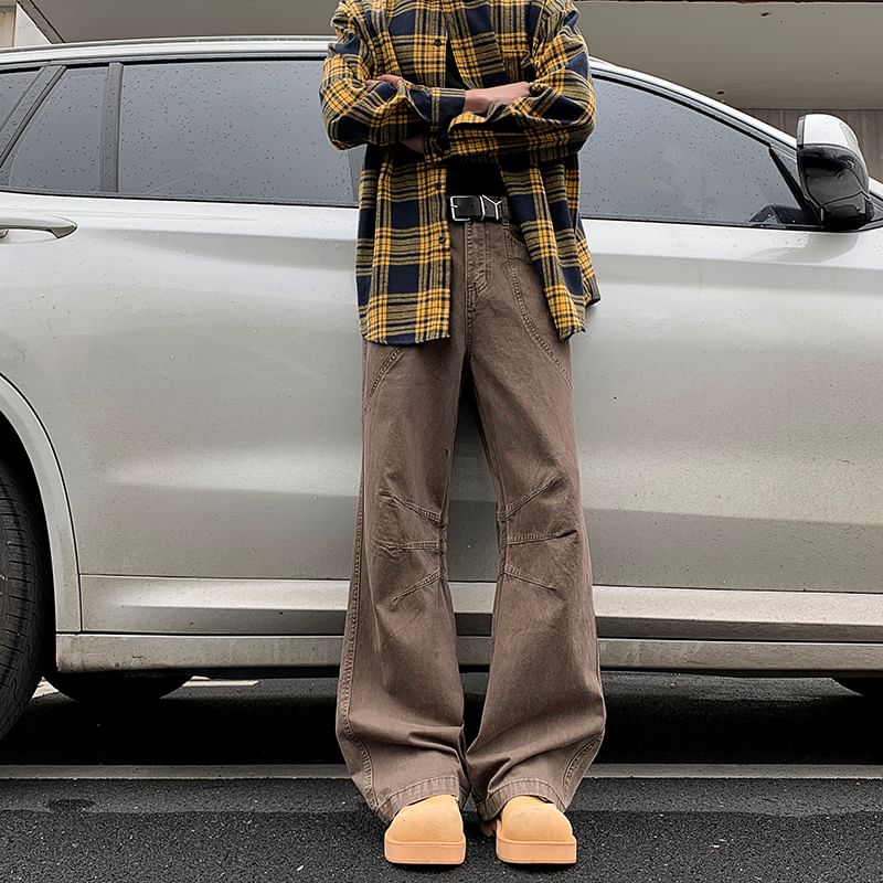 Filmas - Mid Rise Plain Flared Cargo Pants