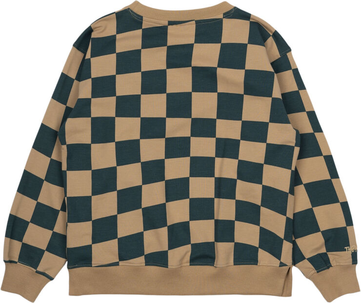 The New TNMorrison OS Sweatshirt Tannin check aop