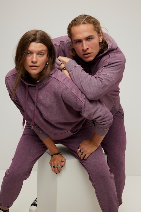 Hoodie, very oversized, Washing-Effekt, Kapuze, Langarm, Unisex
