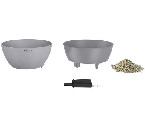 LECHUZA® Kunststoff-Schale 'Cubeto Stone',