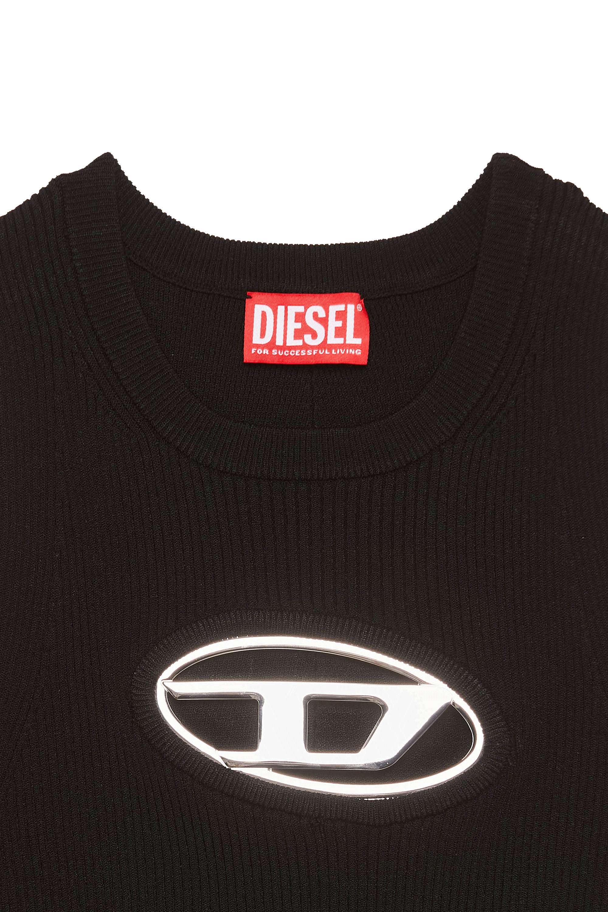 DIESEL Débardeur M-ONERVA-TOP TRICOT Noir