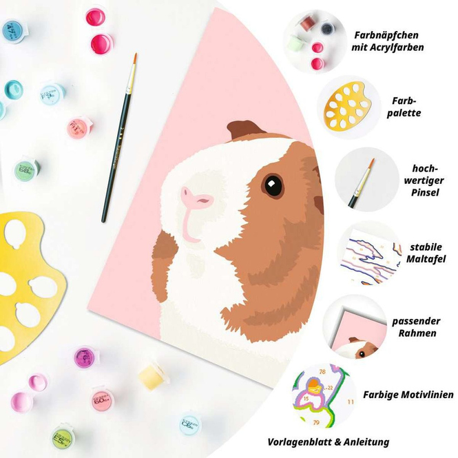 Malen nach Zahlen - Niedliches Meerschweinchen
