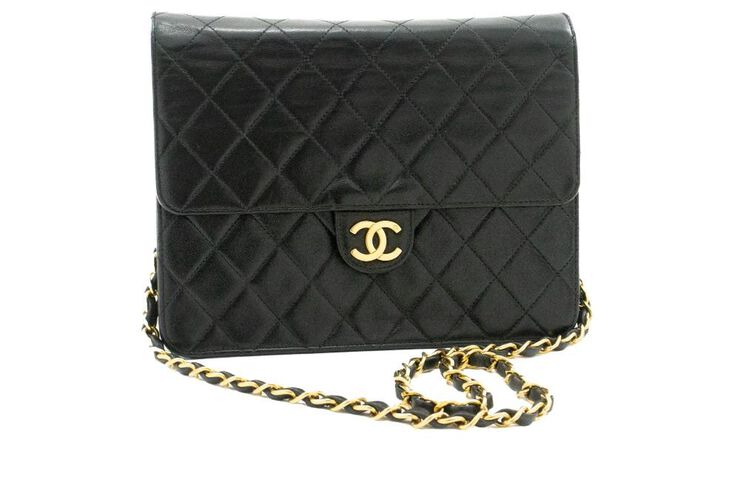 Chanel Vintage Chanel Wallet On Chain Black