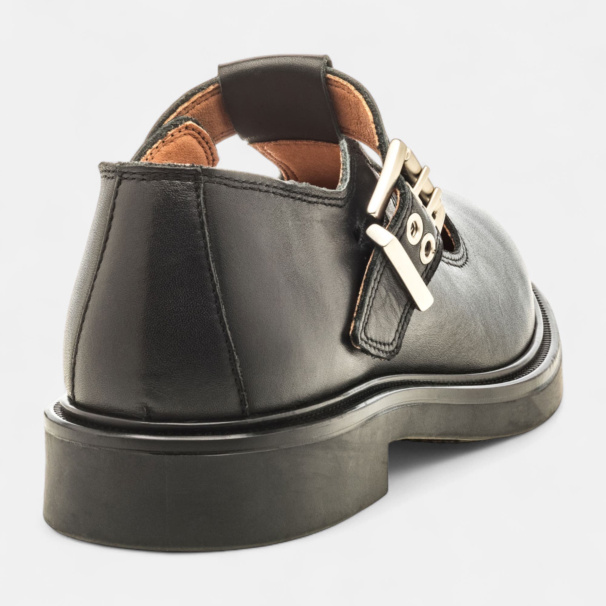 Babies Femme en cuir noir