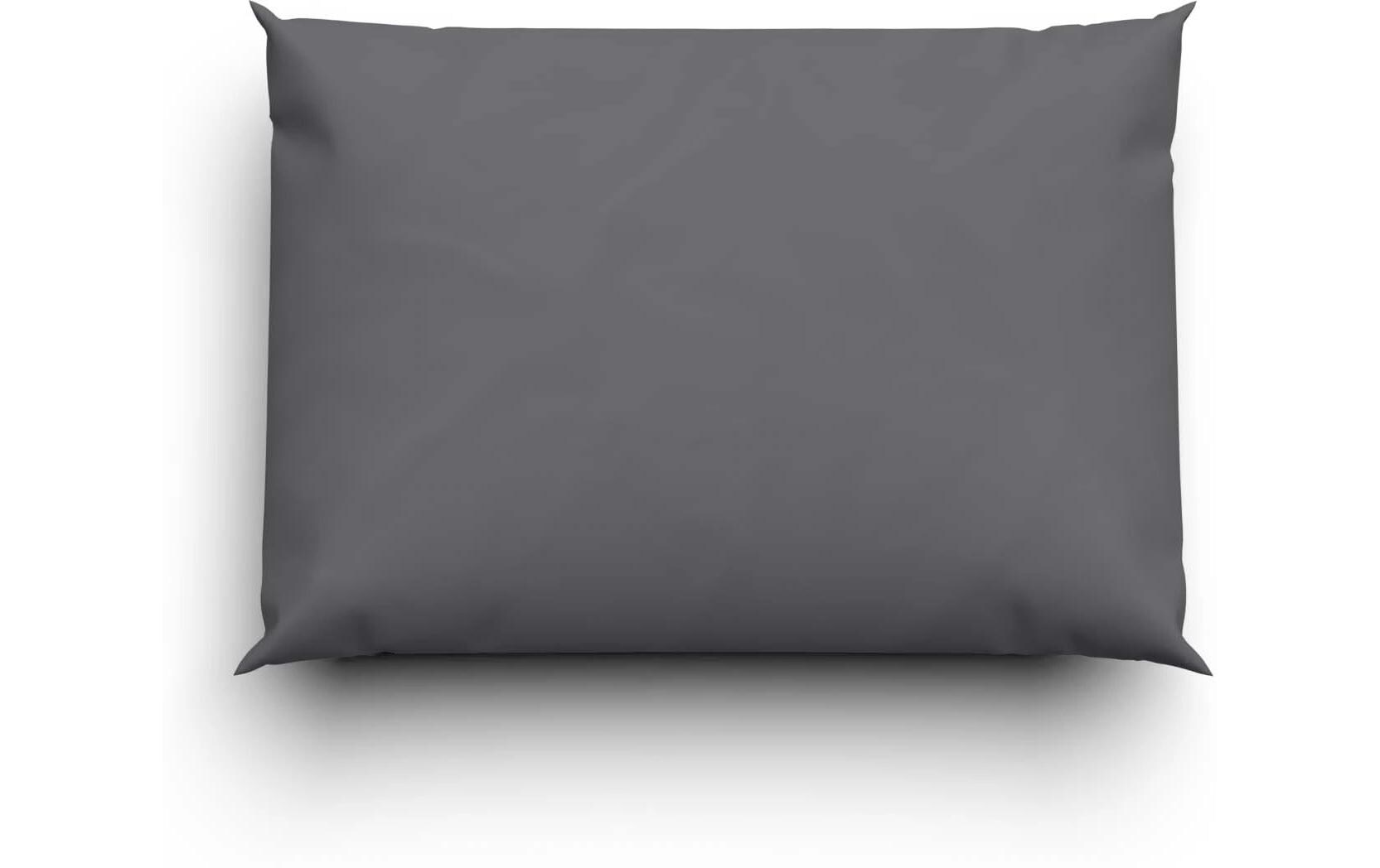 Kopfkissenbezug Satin Uni 50 x 70 cm, GraphitSatin-Kissenbezug