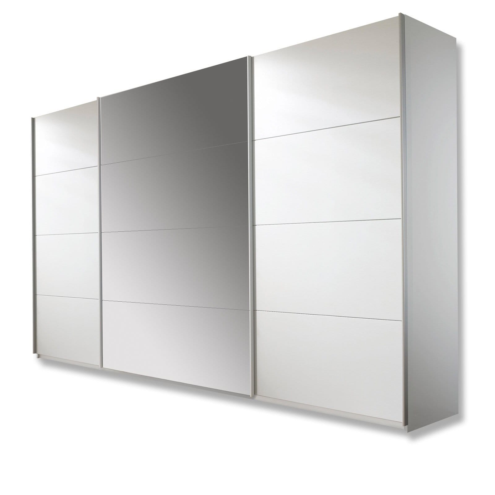 Schwebetürenschrank - alpinweiß - 315 cm breit