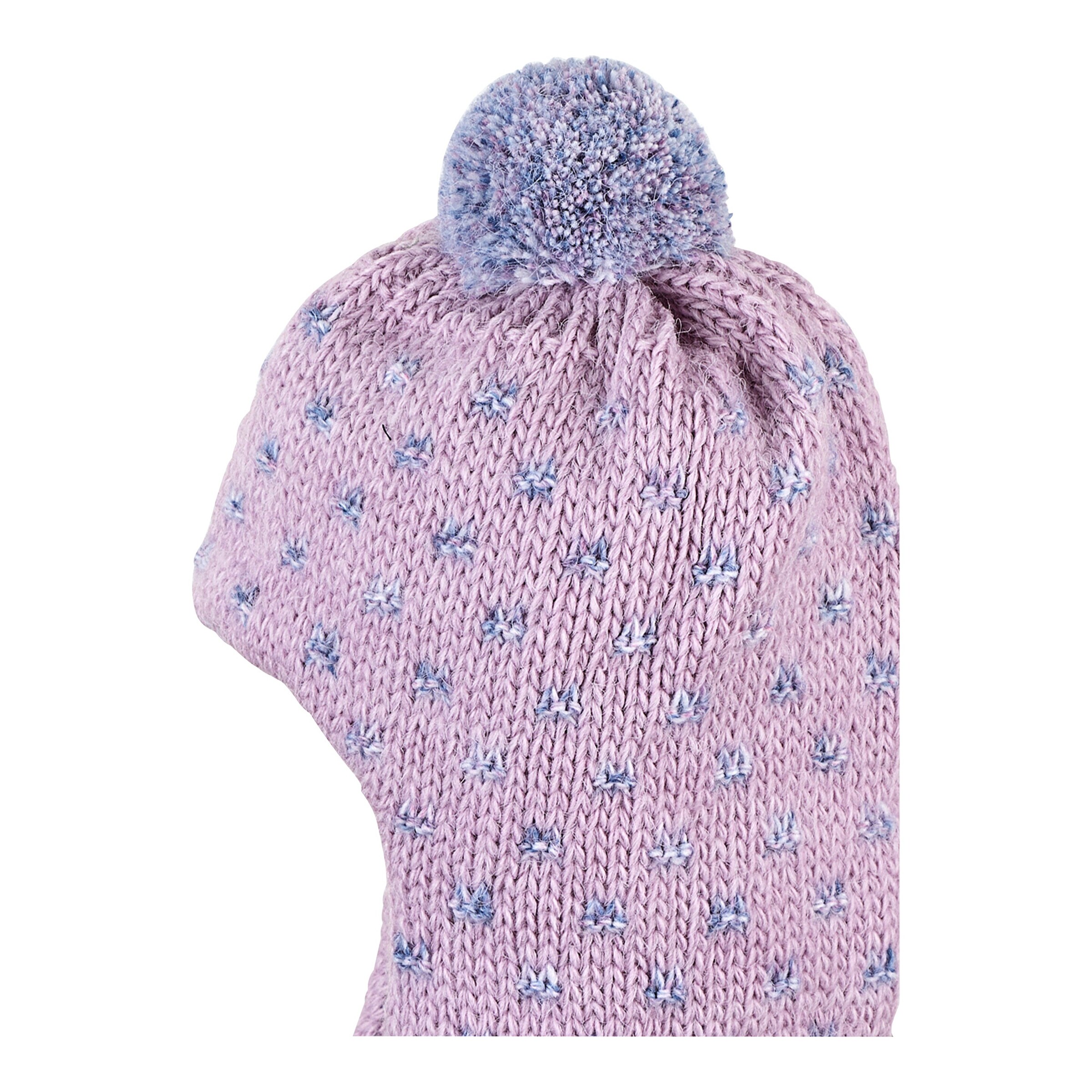 Sterntaler Strick-Schlupfmütze Punkte rosa