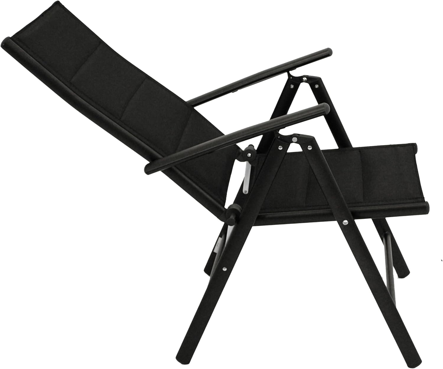 DEGAMO Gartenset Garnitur RIVELLO 9-teilig (8X Klappsessel, 1x Ausziehtisch 150/200x90cm), Alu anthrazit + Akazie geölt