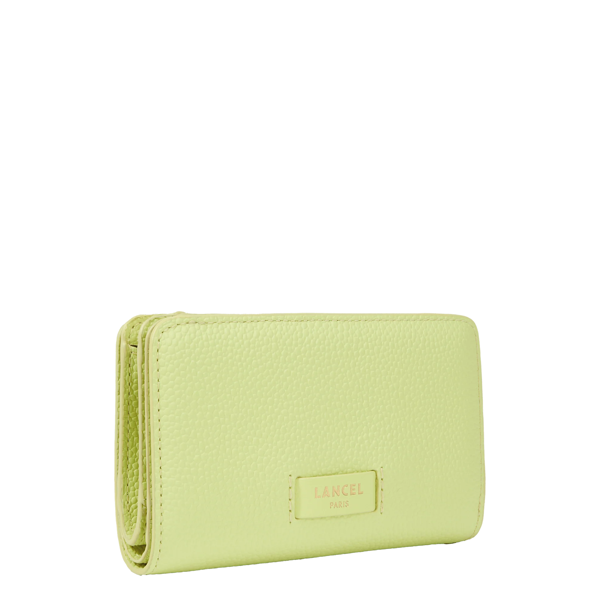 Rectangular zipped compact wallet Ninon de Lancel-Citron Vert