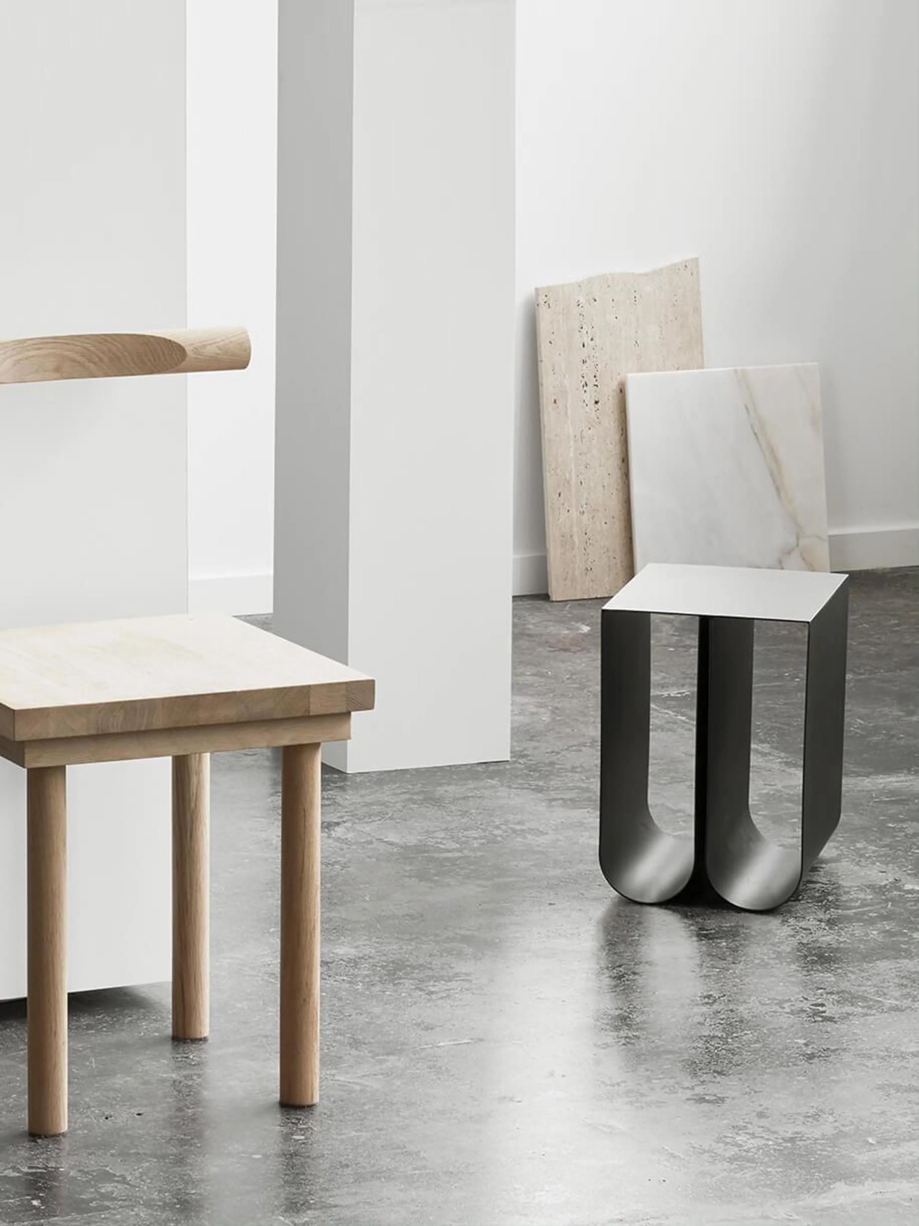 Metalen bijzettafel Curved