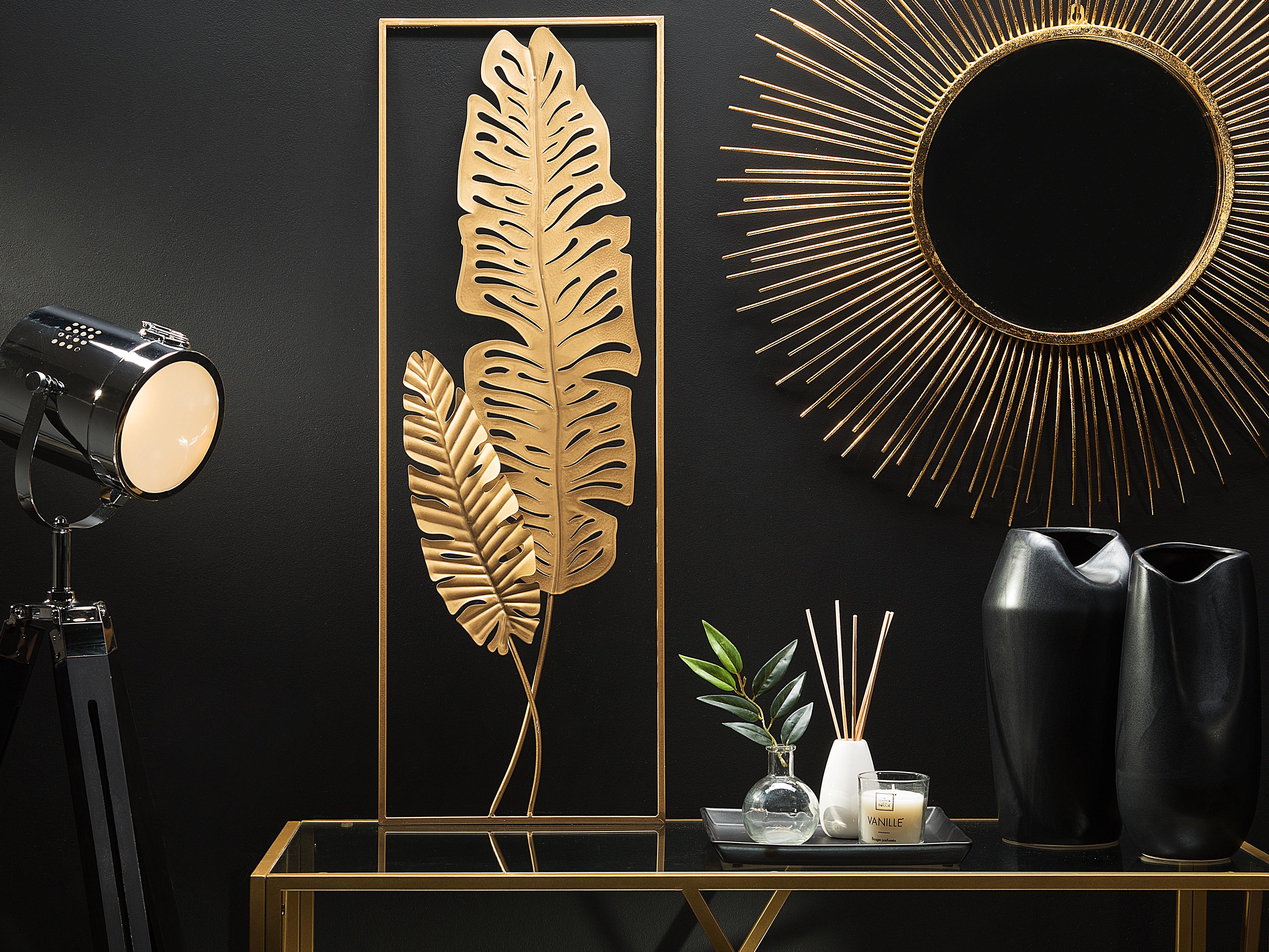 Wanddecoratie Blad PALLADIUM Metaal 90 cm Goud