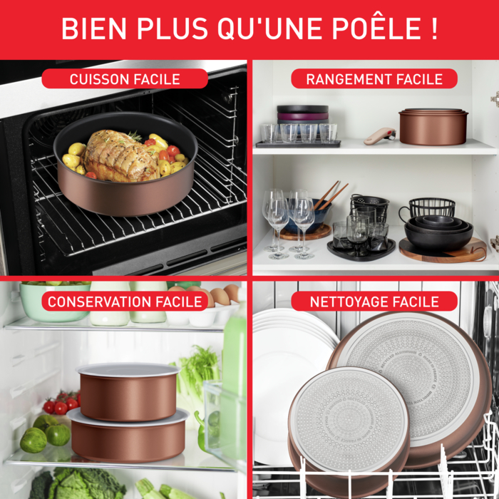 Ingenio Eco Resist, Batterie de cuisine 20pcs, Antiadhésif, Induction