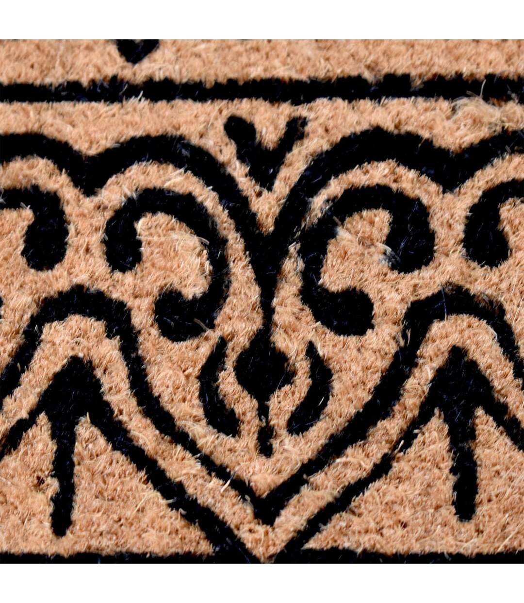 Paillasson COCO TEN Beige 30x75 en coco idéal pour une entrée motif : ethnique