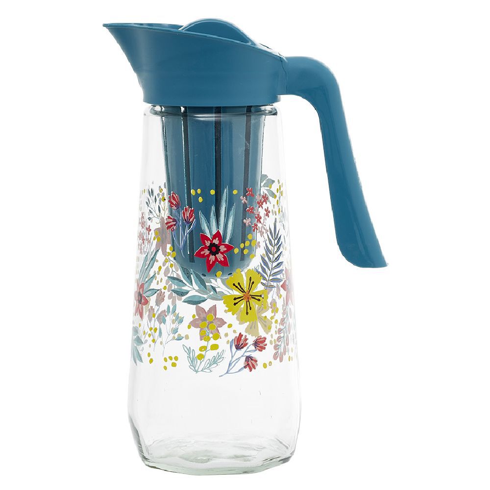 Carafe en verre 1,5L avec infuseur en silicone