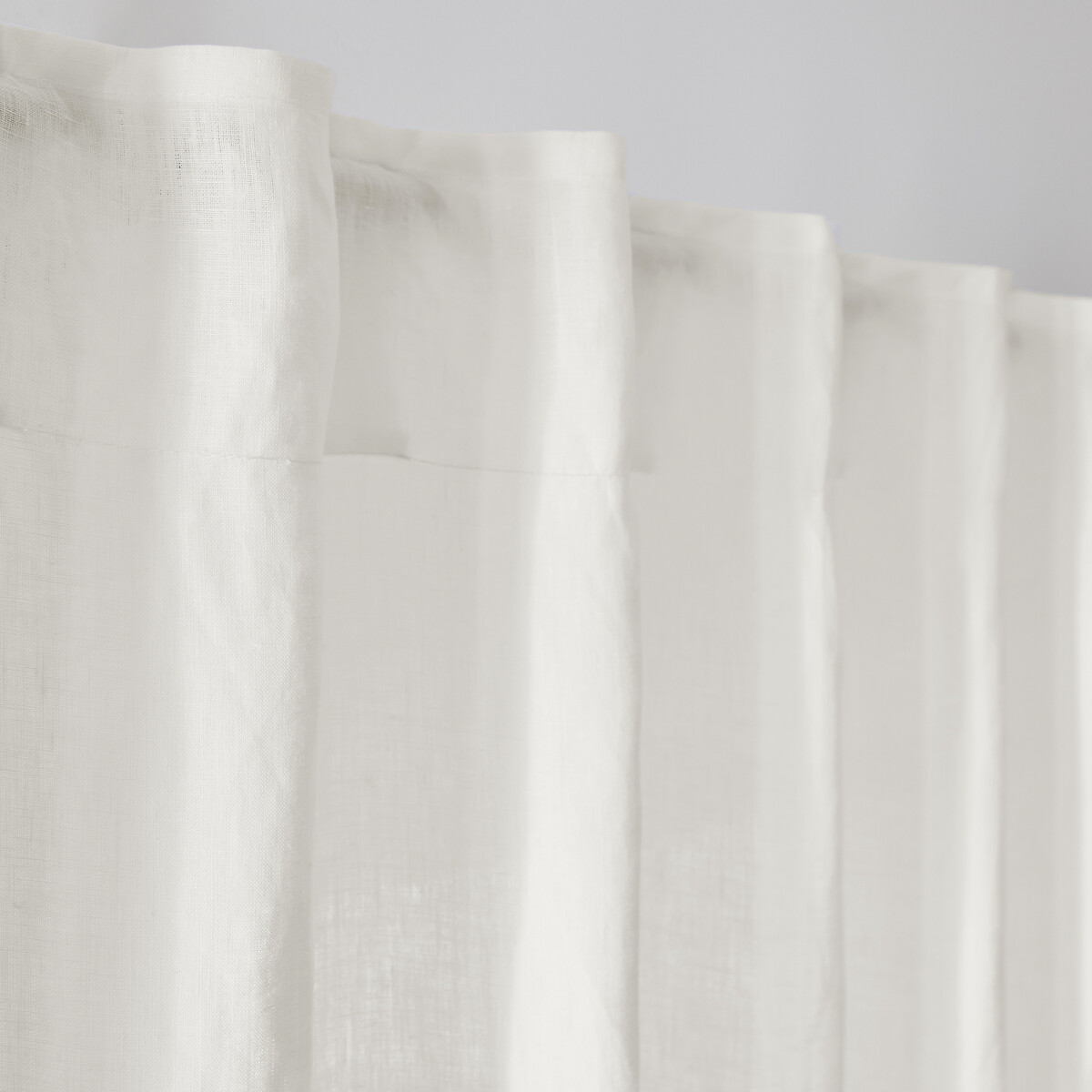 LA REDOUTE INTERIEURS<br>Cortina de linho lavado com laços ocultos Onega
